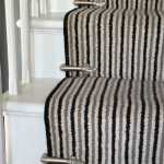 Installed Carpet on Stairs - with stair rods